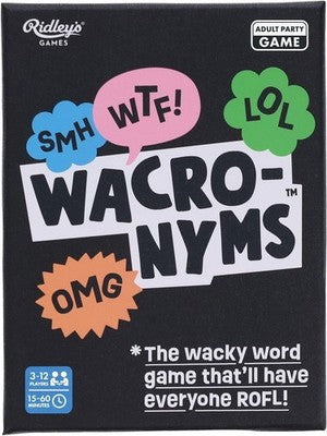 Wacronyms: The Wacky Word Game That Will Make Everyone Rofl! - New