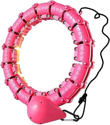 Weighted Smart Hula Ring Hoop 24-Knot Auto-Spinning Fitness