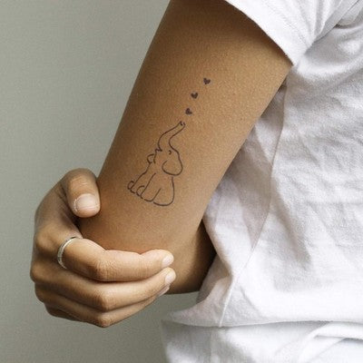 Inkbox Semi-Permanent Temporary Tattoo Cartoon Elephant Design Lasts 1-2 Weeks
