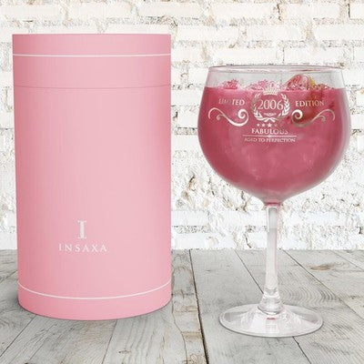 Insaxa 18Th Birthday Gift - Large 730Ml Gin Glass, Fabulous Design