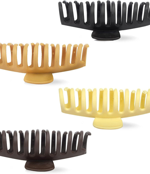QITMIR 4-Pack Colorful Hair Claw Clips - Large & Small for All Hair Types