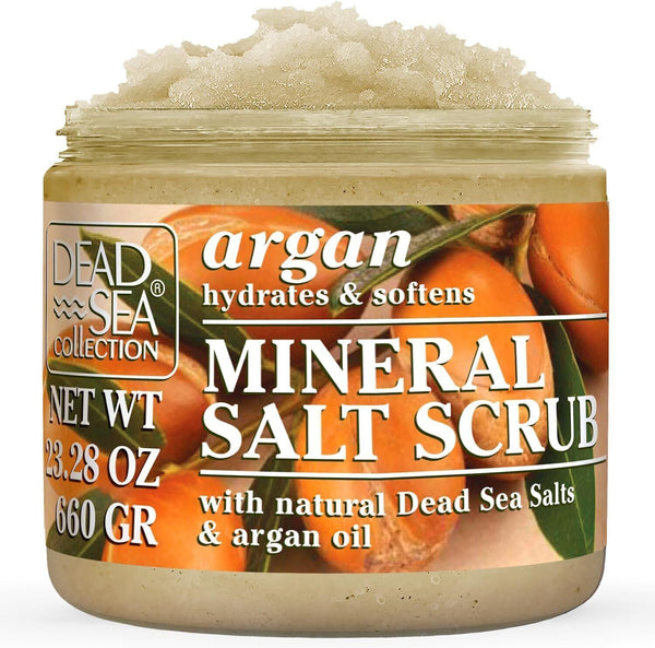 Dead Sea Collection Argan Salt Body Scrub 660g - Mineral-Rich Skincare