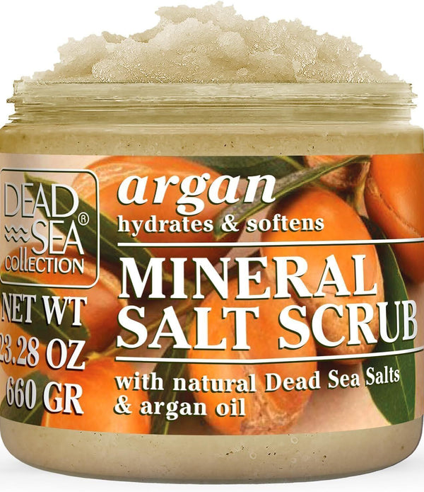 Dead Sea Collection Argan Salt Body Scrub 660g - Mineral-Rich Skincare