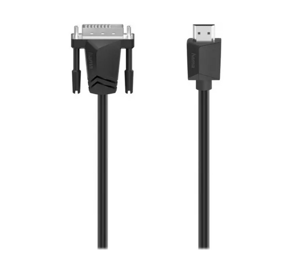 HAMA HDMI to DVI Cable - 1.5 metres,  2-layer shielding, Male to Make Connector