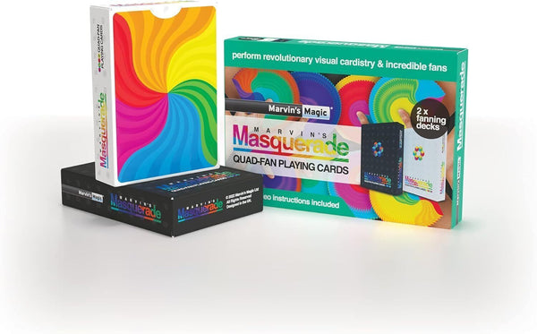 Marvin's Masquerade Cards Quad-Fan Playing Cards - Day & Night - 2 Decks