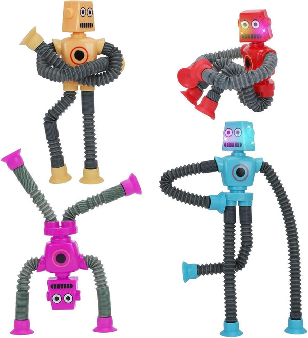 Robot Pop Tubes, Fidget Sensory Toys, Pack of Tubes for Creative Learning
