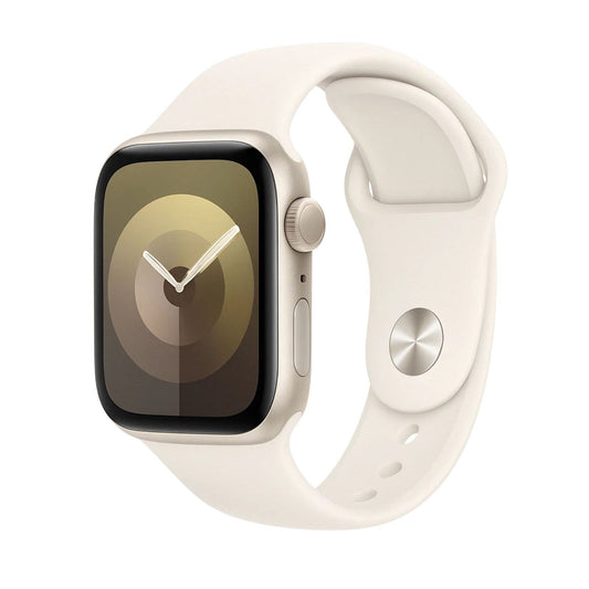 Apple Watch Series 9 (GPS, 41mm) Starlight Aluminium Case + Starlight Strap
