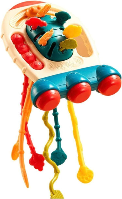 Rocket Activity Toy - Sensory Pull & Play Toy for Kids