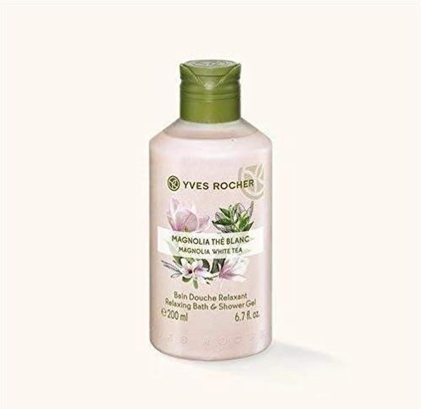 Yves Rocher Magnolia White Tea Relaxing Bath & Shower Gel 200 ml 2 pack