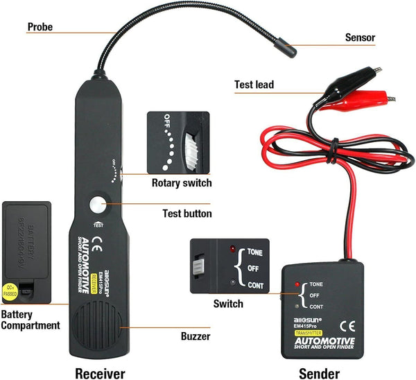 Automotive Short and Open Circuit Tester Wire Tracker Finder