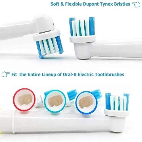 3 Pack of 4 Toothbrush Heads - Compatible with Or al B Bra un Electric Brushes