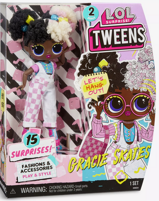 LOL Surprise Tweens Gracie Skates Doll, 15 Accessories, Collectible Fashion Toy