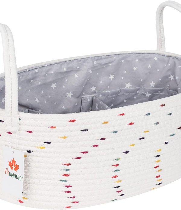 AUNHUIT Baby Nappy Caddy Organiser 8 Pockets+5 compartments