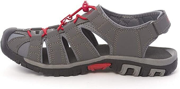 Izas Kids Unisex Sport Shoes Sandals - Summer Shoes - Dark Gray /Red UK size 4.5