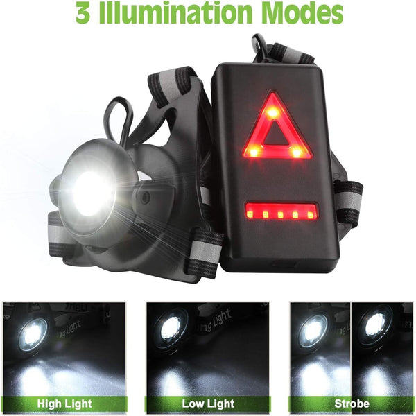 Rechargeable Waterproof Running Light 500LM Sports Light with 3 Modes