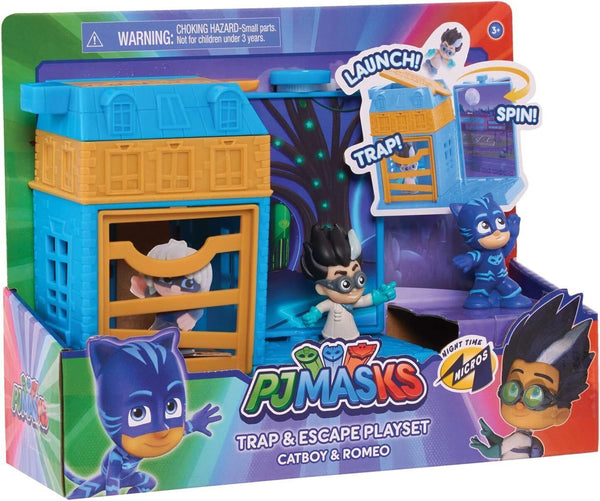 PJ Masks Night Time Micros Playset - Catboy & Romeo Action Figures