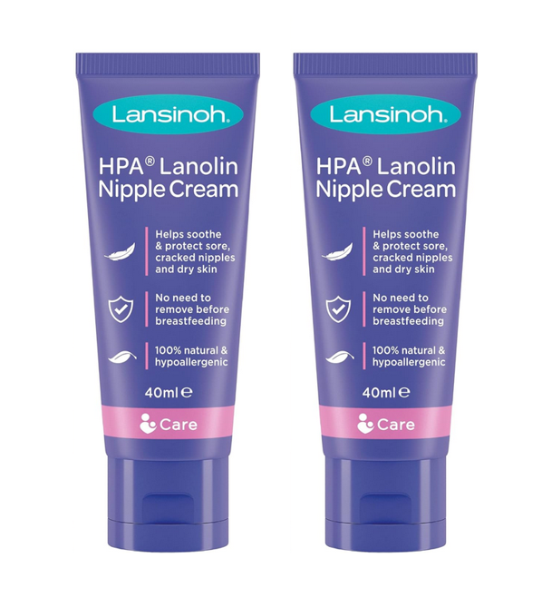 2 PACK Lansinoh HPA Lanolin Nipple Cream 2x40ml Breastfeeding Care MULTIPACK