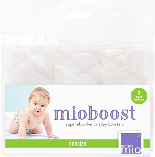 Bambino Mio Mioboost Classic Flat Nappy Insert - White, Pack of 1