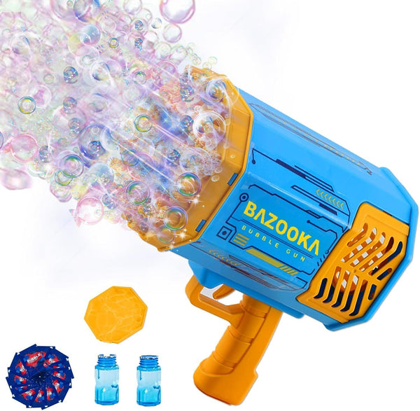 Bazooka Bubble Gun - Blue, Automatic Bubble Shooter Toy for Kids