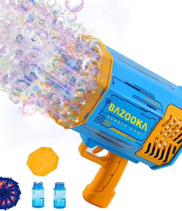 Bazooka Bubble Gun - Blue, Automatic Bubble Shooter Toy for Kids