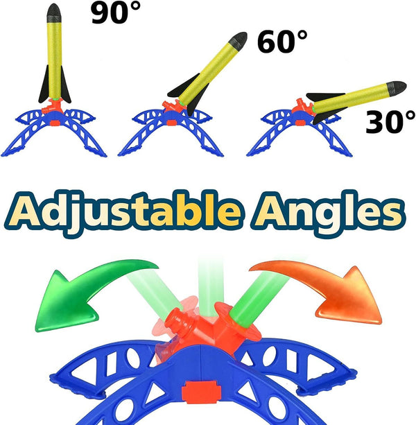 Rocket Toy for Kids - Air Rocket Launcher Set with 6 LED & Foam Rockets *DMG BOX
