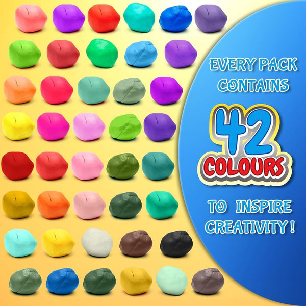 42 Colors Air Dry Modelling Clay Kit DIY Craft Kit for Kids Boys Girls Age 3-12