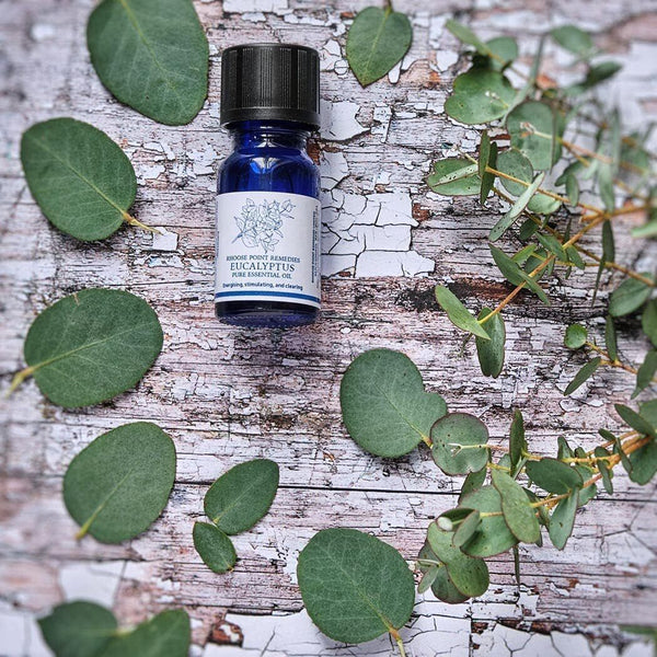 Rhoose Point Remedies Organic Eucalyptus Oil  Pure, Sinus Relief 10ml