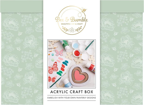 Bee & Bumble Acrylic Craft Box - Transparent Organizer for Art Supplies