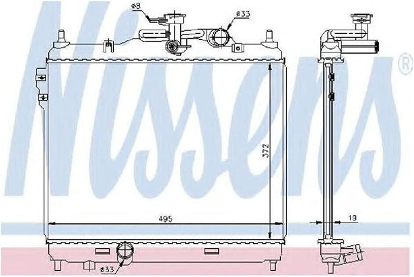 NISSENS 67048 RADIATOR ENGINE COOLING MAN