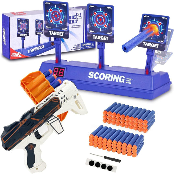 Shooting Targets with Toy Gun,Electronic Digital Target for Nerf Guns, Outdoor