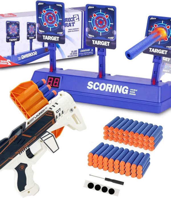 Shooting Targets with Toy Gun,Electronic Digital Target for Nerf Guns, Outdoor