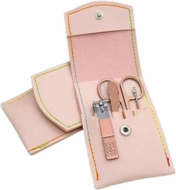 Pink Nail Clippers Set - Precision Manicure Kit for Ladies