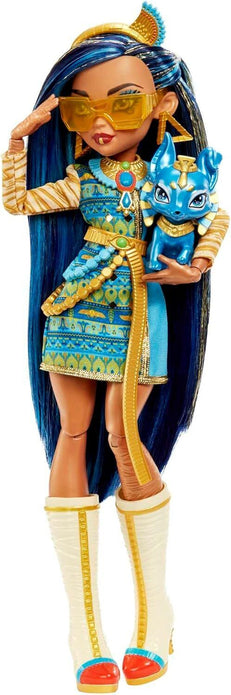 Monster High Cleo De Nile - with Accessories and Pet Dog - Posable Fashion Doll