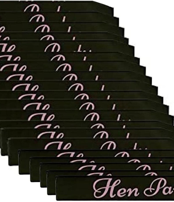 21 Pcs Black Hen Party Sashes for Wedding, Fancy Dress Accessory