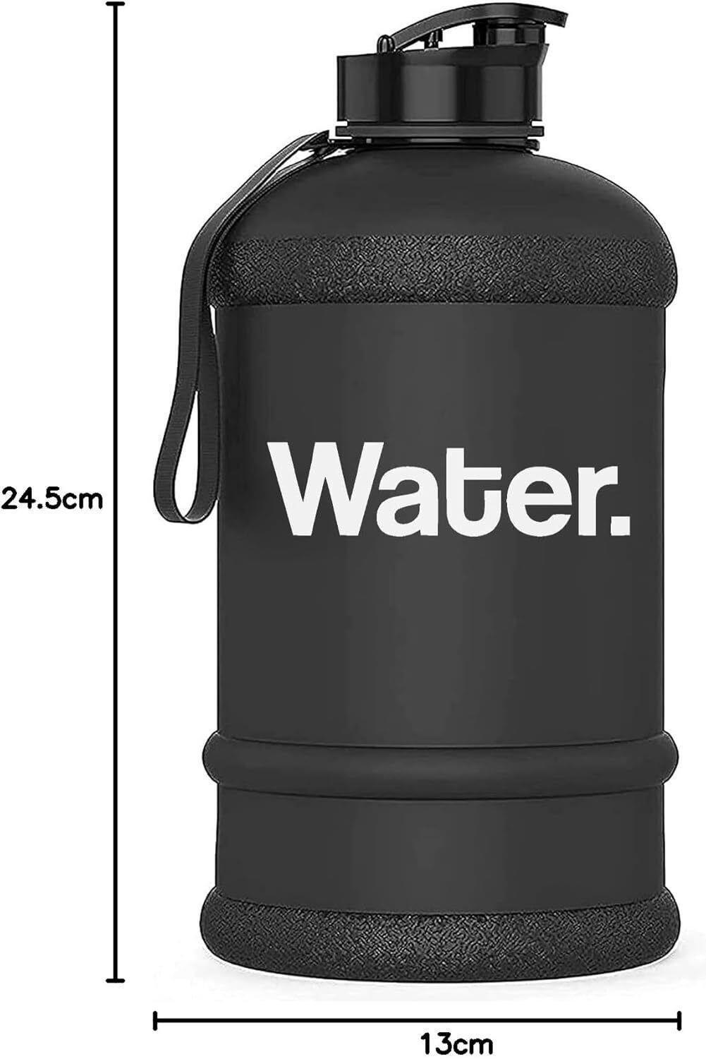 1.3L Water Bottle BPA Free, Leak Proof with Flip Cap Ideal for Adults Matte Blac