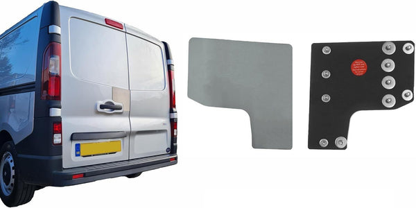 Sussex Installations Stainless Rear Shield for Vivaro/Trafic - Barn Door