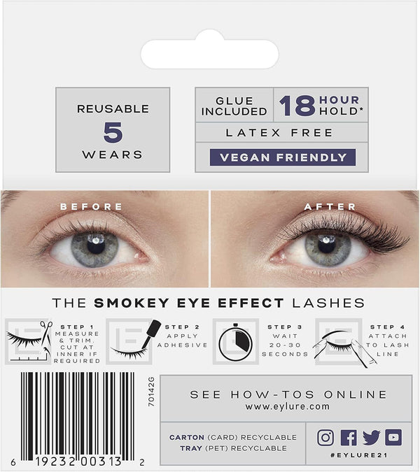 Eylure Lashes #21 Smokey Eye Effect, 2 Pack