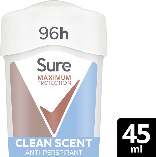 Sure Women Max Protection Deodorant Stick 45ml - 96hr Sweat, Clean Scent