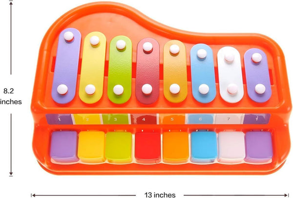 BABY PLAY CENTER 2-in-1 Xylophone Piano Play Set - Green, Fun for Toddlers