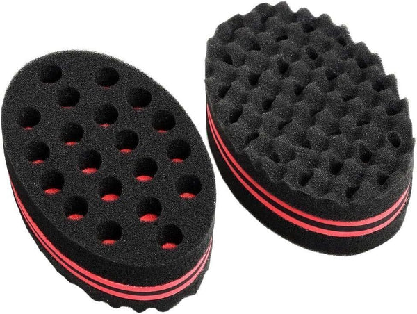 kuou Hair Sponge 2 Pcs for Twists & Dreads, Afro Curl Sponge Hair Tools