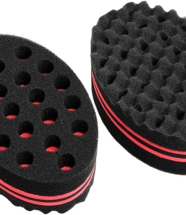 kuou Hair Sponge 2 Pcs for Twists & Dreads, Afro Curl Sponge Hair Tools