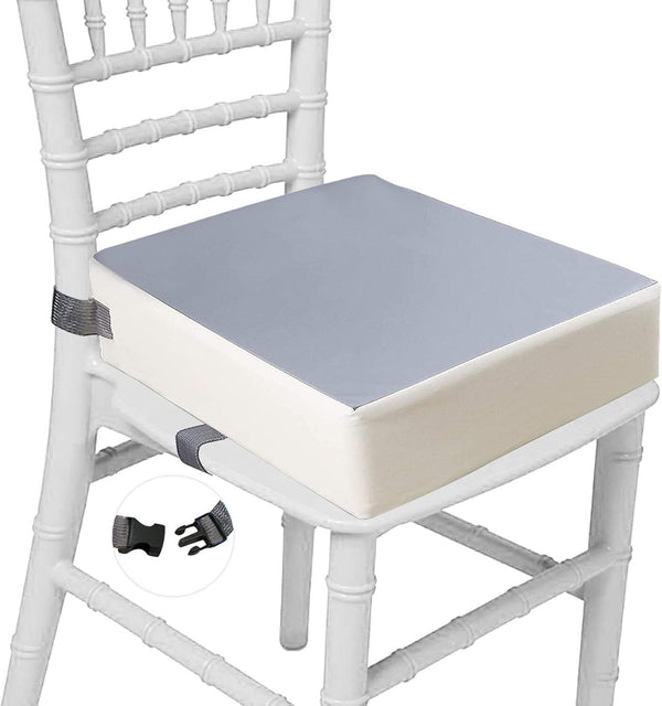 Highchair Booster Seat Cushion Grey - Washable, Safety Straps