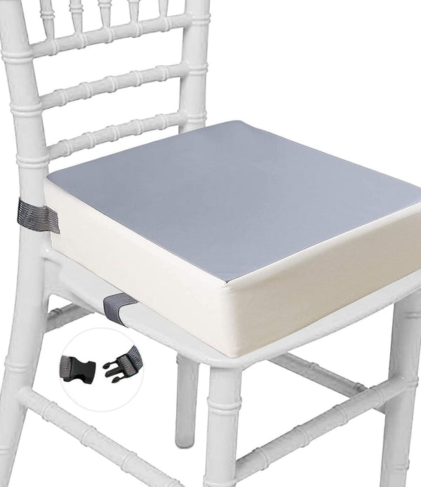 Highchair Booster Seat Cushion Grey - Washable, Safety Straps