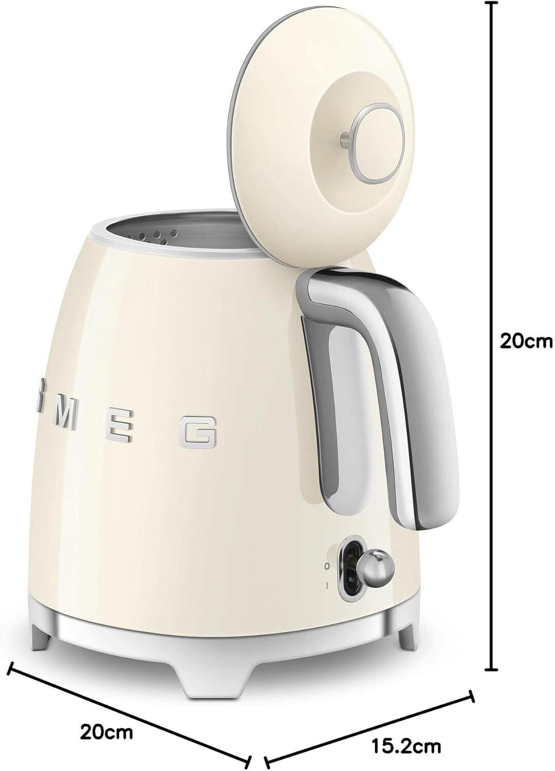 Smeg Mini kettle KLF05CREU Cream finish with Smeg 3D logo ""EU PLUG""