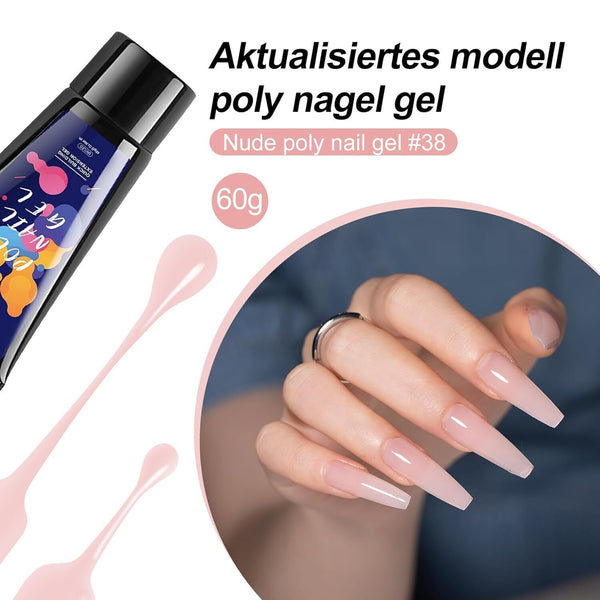 Mobray Poly Nails Gel Jelly Nude Colours Apricot 60ml Starter Nail Art Set