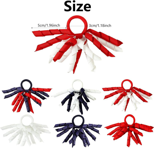 12 PCS Elastic Hair Tie Women Girl Free Combination Band Child , Curly Streamer