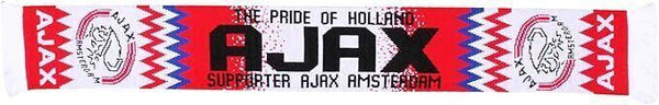 AFC Ajax Scarf with Amsterdam Crest, 100% Acrylic Football Fans Scarf