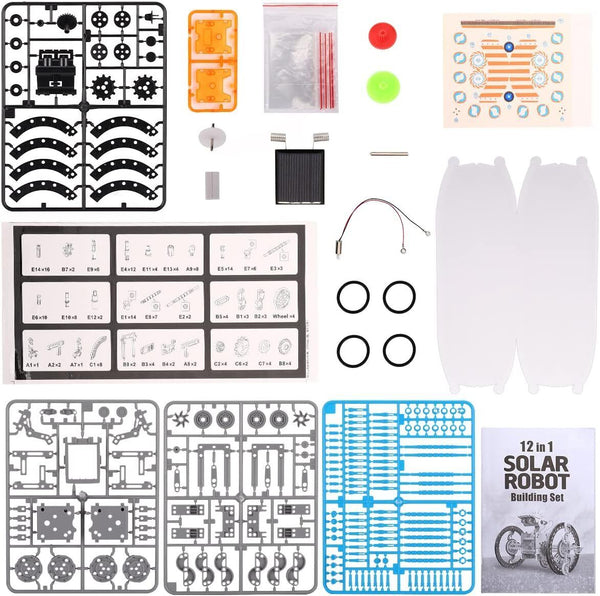 12 in 1 Stem Solar Robot Kit Toys Educational Building Science Experiment Set