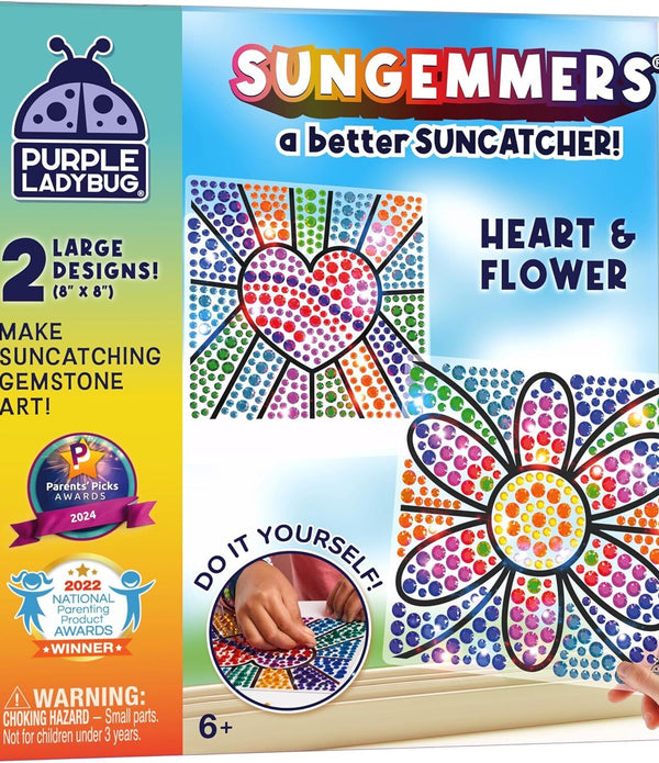 Suncatcher Gem Diamond Painting Craft Kits for Kids Age 6+ Mess-Free Window Art