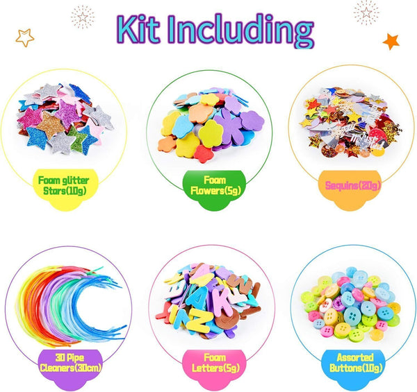 Yetech Arts and Crafts Supplies for Kids-1500+pcs Craft kits for kids With bag